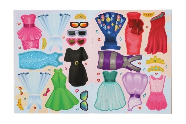 Zošit Dievčenské oblečenie - princezná + samolepky SK verzia 23x30cm