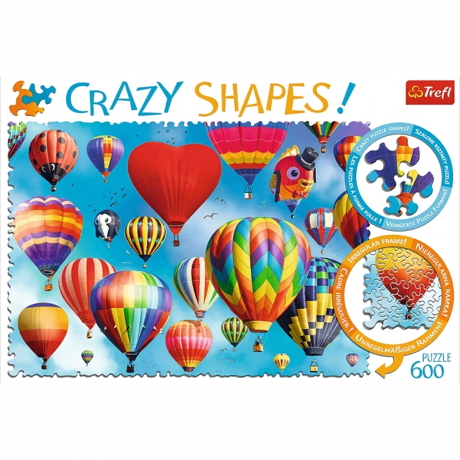 TREFL Crazy Shapes puzzle Barevné balony 600 dílků