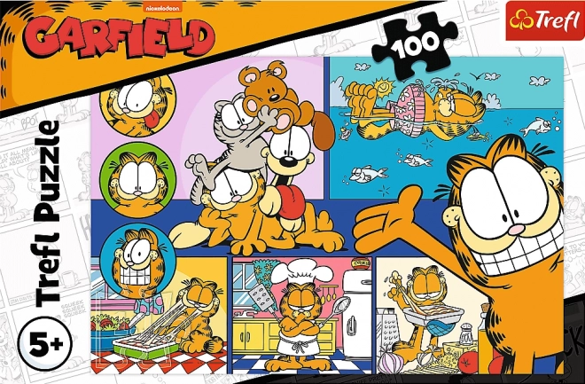 Trefl puzzle lenivý Garfield 100 dílků