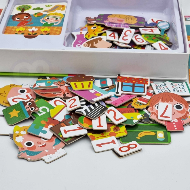 Magnetická dřevěná skládačka Tooky Toy