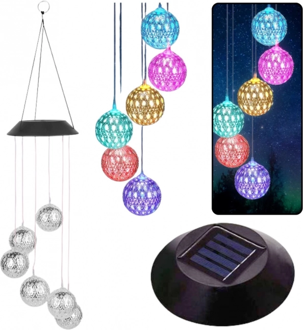 Solární zahradní LED světla marocké koule
