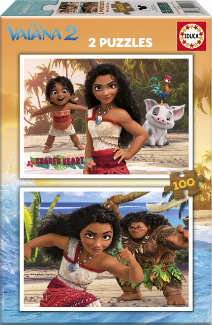 EDUCA Puzzle Vaiana 2, 2x100 dílků