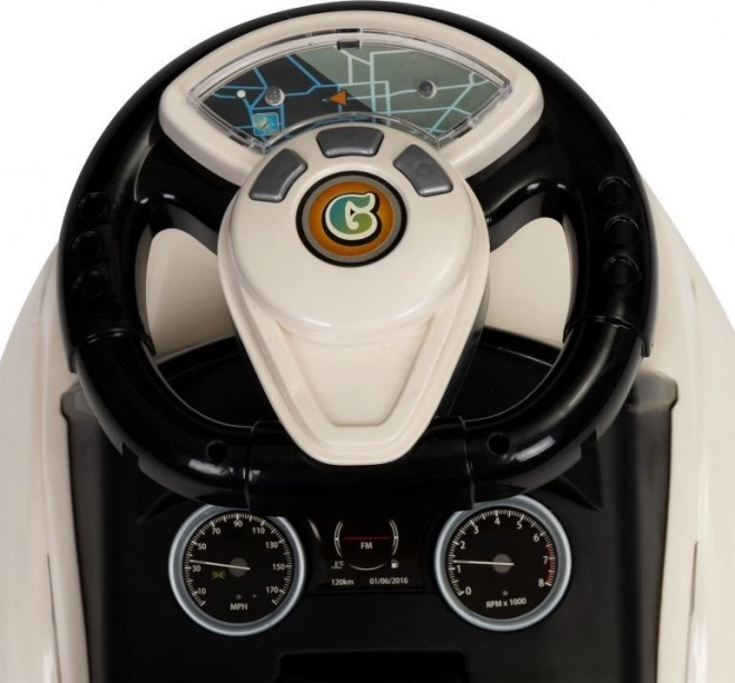 ECOTOYS Odrážedlo Auto s melodiemi bílé