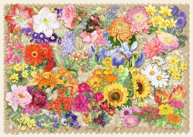 Puzzle 1000 dílků Rozkvetlé květiny