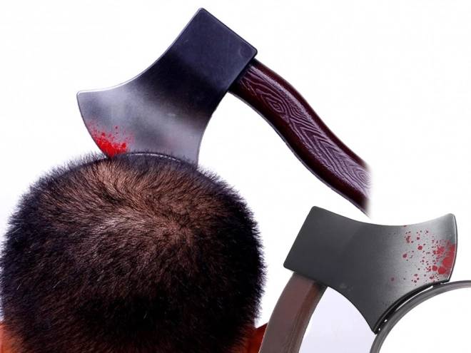 Halloweenská čelenka s plastovou sekerou