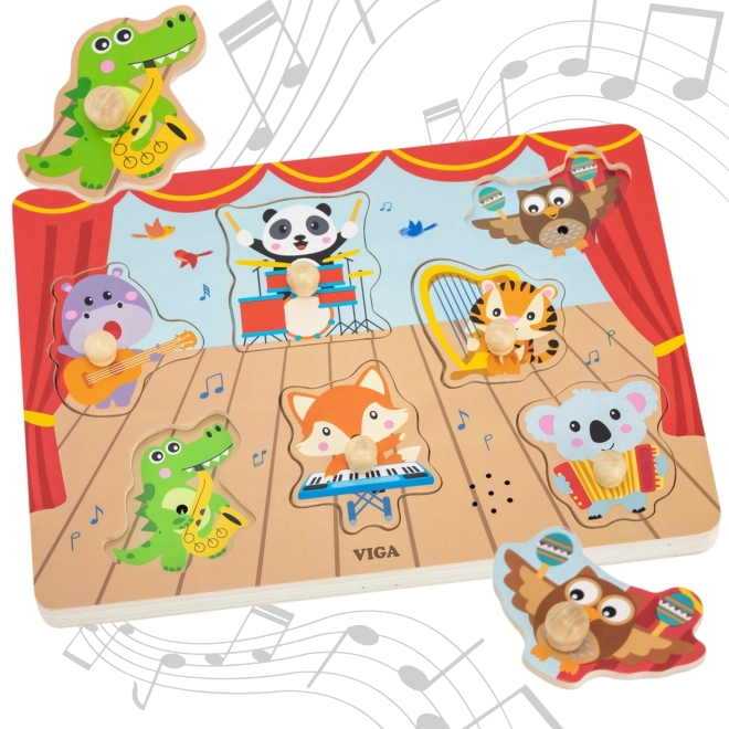 VIGA puzzle hrající zvířata