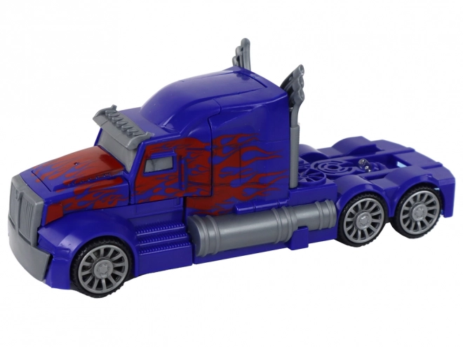 Robotické auto Optimus Prime modrý Tir