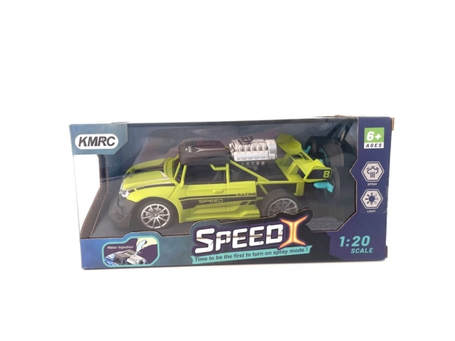 RC auto 1:20 s kouřovým efektem červené