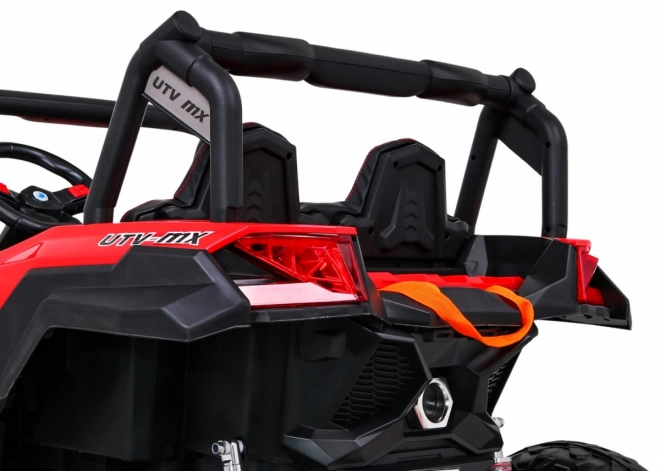 Dětské elektrické buggy UTV-MX 24V 4x4 s dálkovým ovládáním, LED a EVA koly – červené