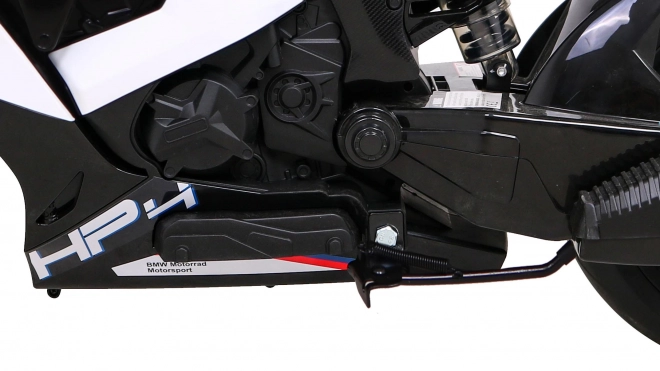 Dětská bateriová motorka BMW HP4 Bílá + pomocná kolečka + pomalý start + EVA + MP3 LED