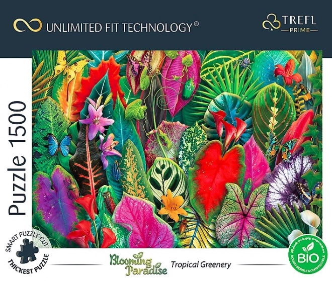 Puzzle Blooming Paradise: Tropická zeleň 1500 dílků