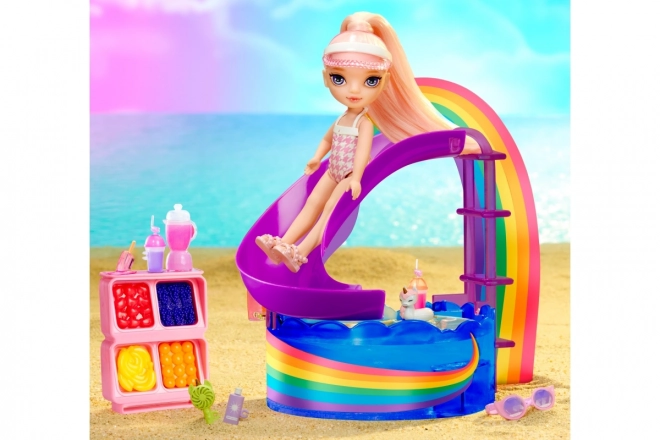 Rainbow High sada s bazénem a sestrou