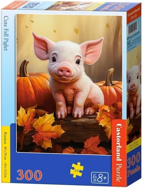 CASTORLAND Puzzle Roztomilé podzimní prasátko 60 dílků