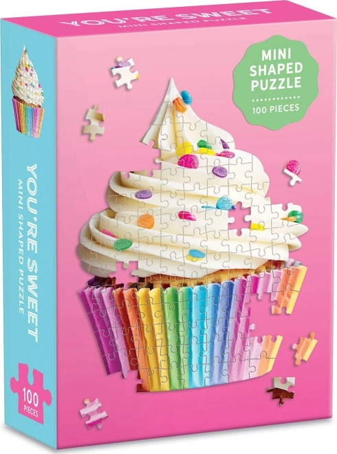 GALISON Tvarové puzzle Sladký cupcake 100 dílků