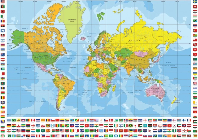 ANATOLIAN Puzzle Politická mapa světa XL 700 dílků