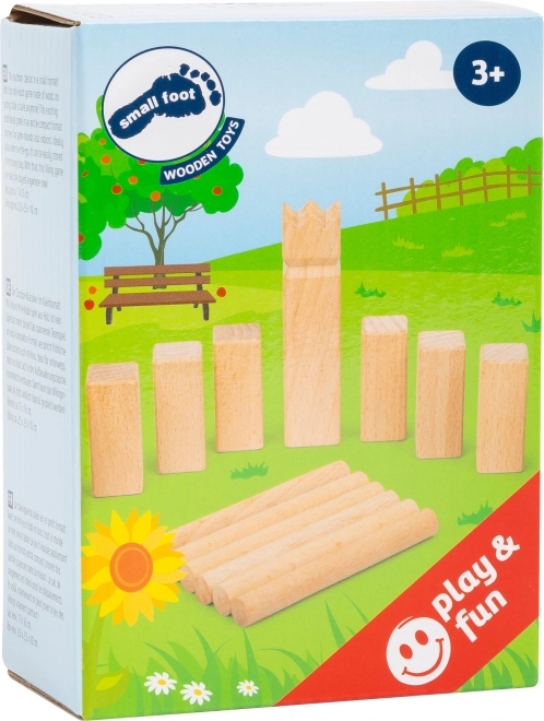 Malá Dřevěná Vikingská Hra Kubb Mini