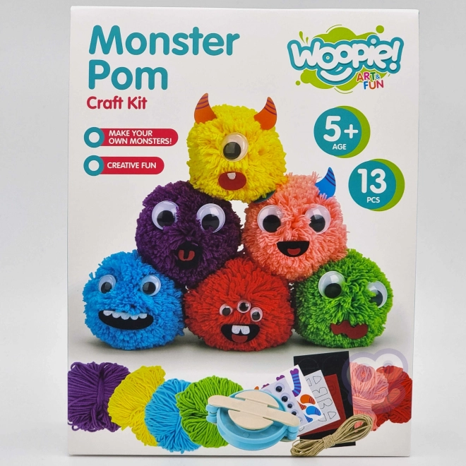 Kreativní sada na výrobu monster pompons - Woopie Art&Fun