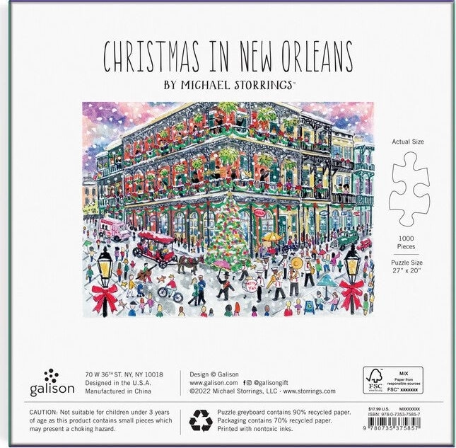 Galison Puzzle Vánoce v New Orleans 1000 dílků