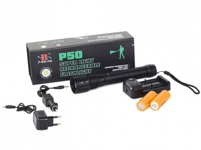 Vojenská taktická svítilna Bailong s LED Cree XHP50