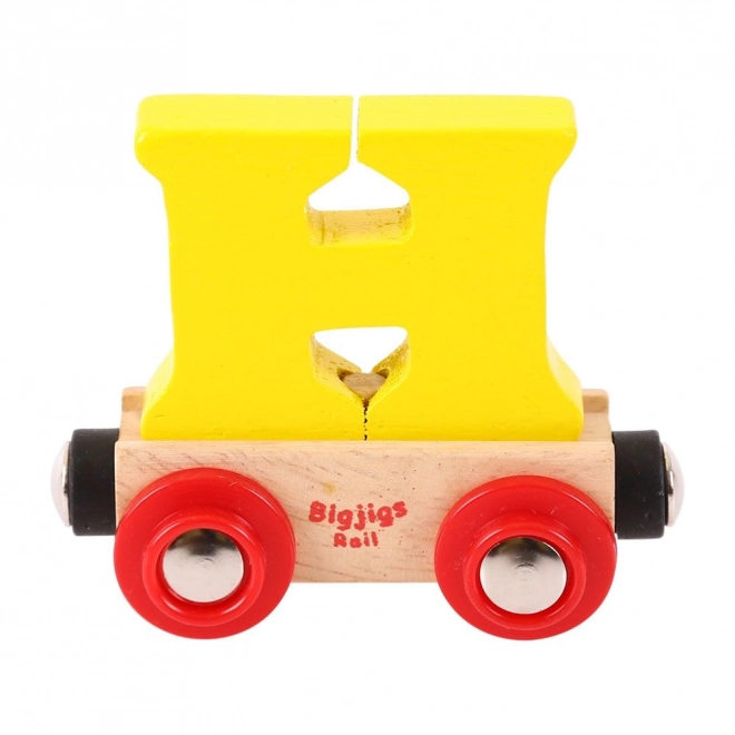 Bigjigs Rail Vagónek dřevěné vláčkodráhy - Písmeno H