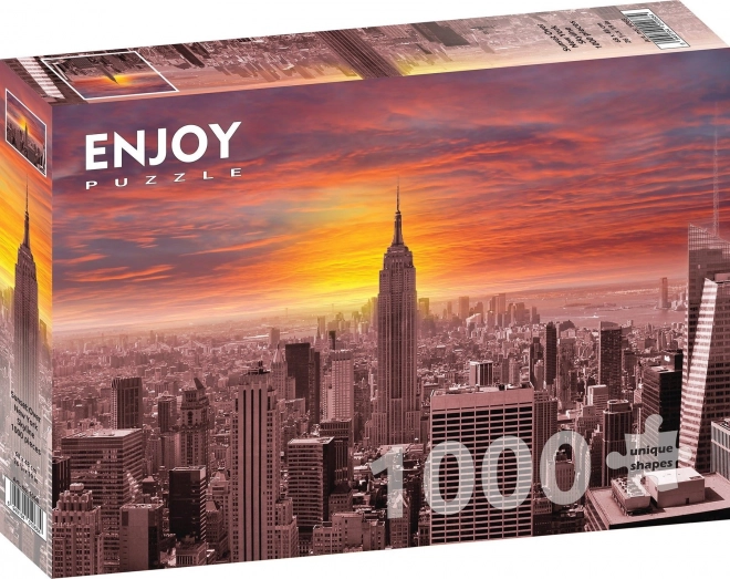 Enjoy Puzzle Západ slunce nad panoramatem New Yorku 1000 dílků