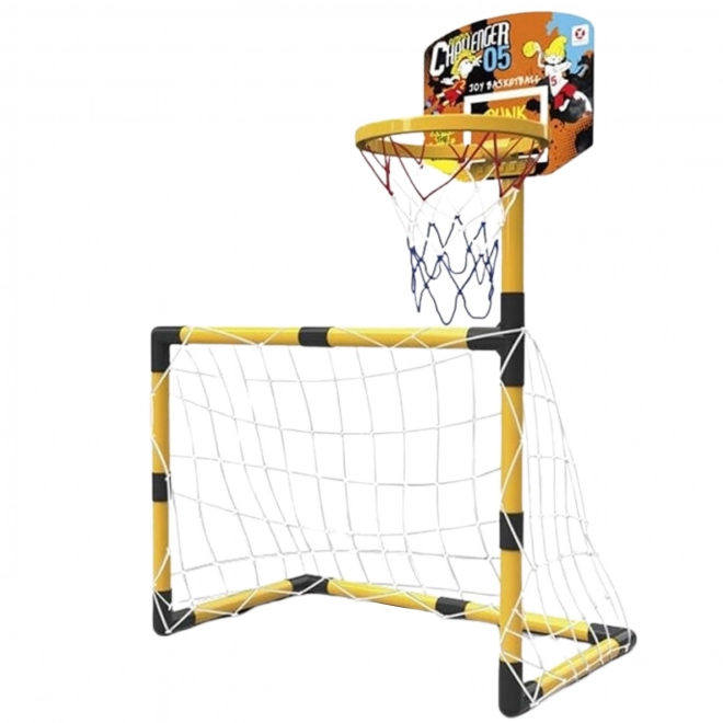 Woopie sportovní set 2v1 basketbal a fotbalová branka