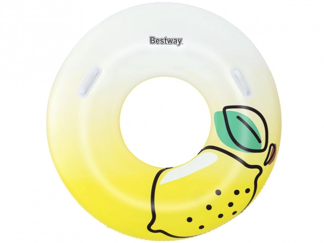 Bestway nafukovací plavecký kruh s držadly Citrónka
