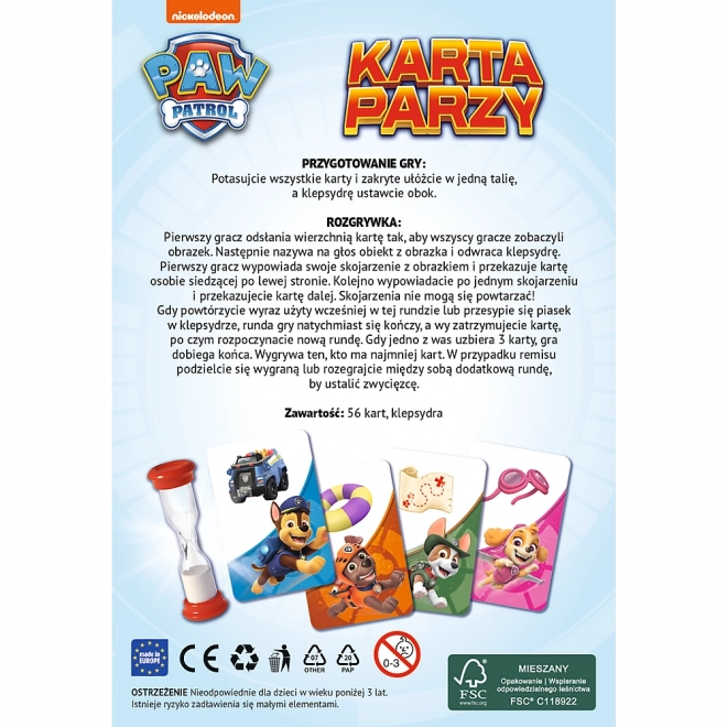 Rychlá karetní hra s Paw Patrol
