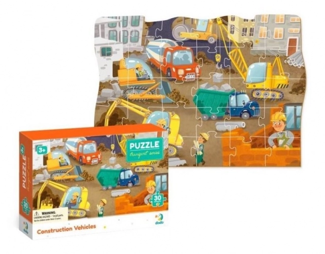 DODO Puzzle Doprava: Stavební stroje 30 dílků