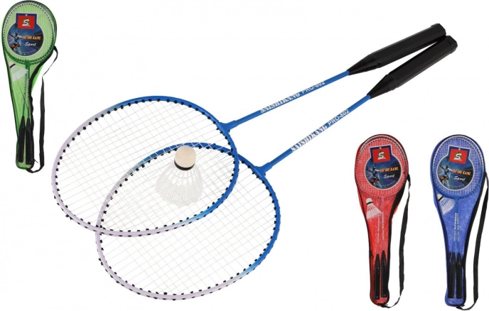 Badmintonová sada 2 pálky a 1 míček v pouzdře, 64 cm