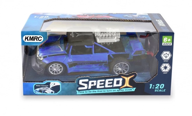 RC auto 1:20 s kouřovým efektem červené