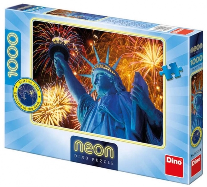 ZÁŘÍCÍ SOCHA SVOBODY 1000 neon Puzzle