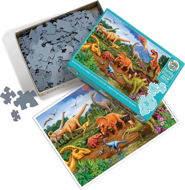 COBBLE HILL Rodinné puzzle Dinosauři 350 dílků