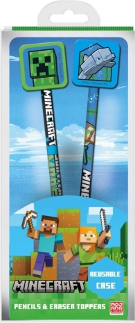 Sada tužek MINECRAFT s toppery, 2 ks