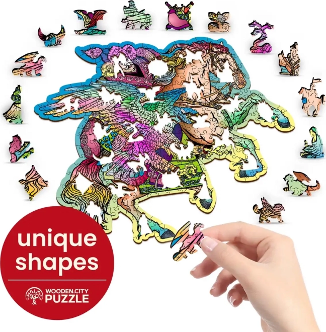 Dřevěné puzzle Kůň a Orel 250 dílků