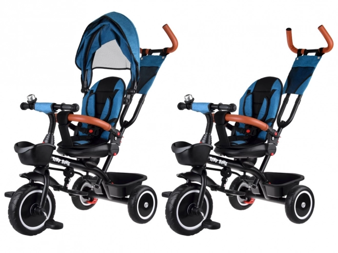 Dětská tříkolka Tiny Bike 3v1 s otočnou sedačkou a stříškou – Zelená