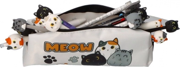 Jednokomorový penál s kočkami meow