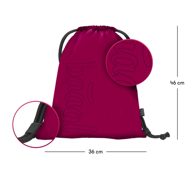 BAAGL 3 SET Coolmate Ruby: batoh, penál, sáček