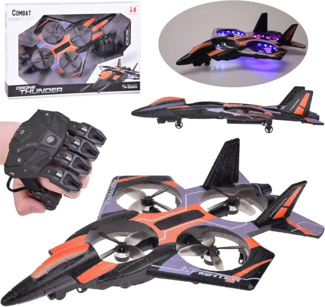 Zábavný dron s dálkovým ovládáním a LED osvětlením