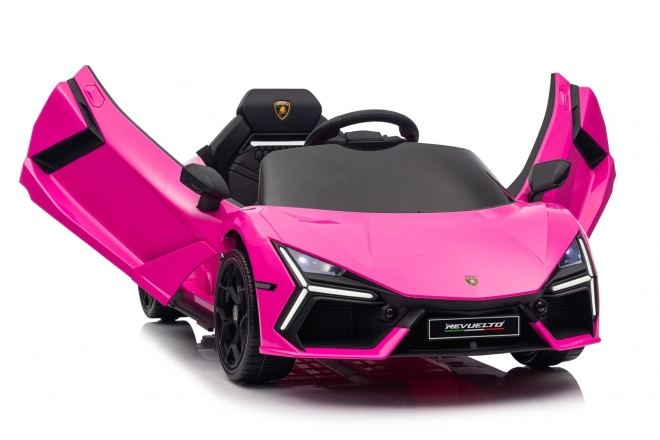 Růžový Lamborghini Revuelto pro děti