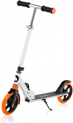 Skládací koloběžka lionelo luca white orange s velkými koly