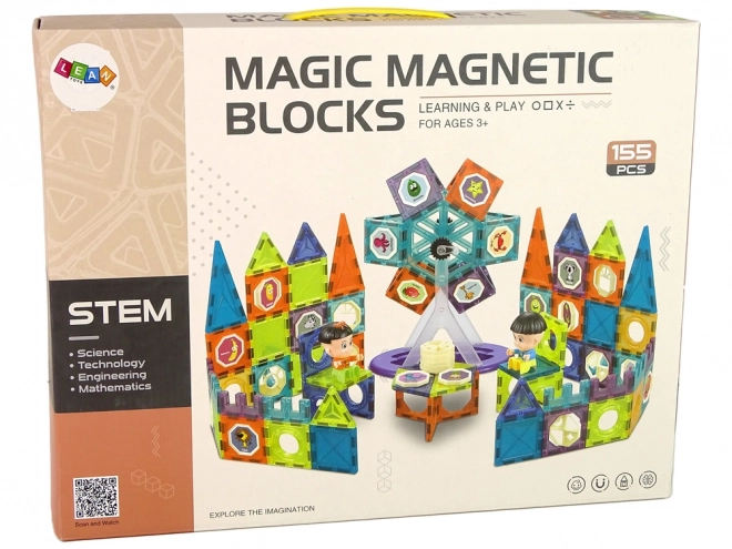 Magnetické 3D stavební bloky ruské kolo 155 prvků
