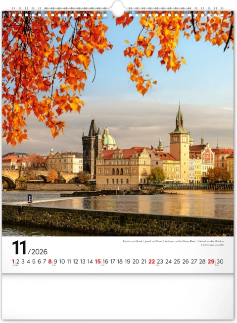 Nástěnný kalendář Praha 2026