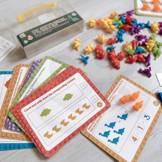 WOOPIE Edukační Sada Nauka Počítání Montessori Dino Skládačka 95 ks