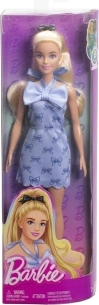 barbie modelka s modrou mašlí