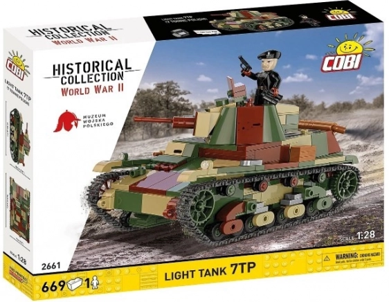 Stavebnice lehký tank 7TP – 669 dílků