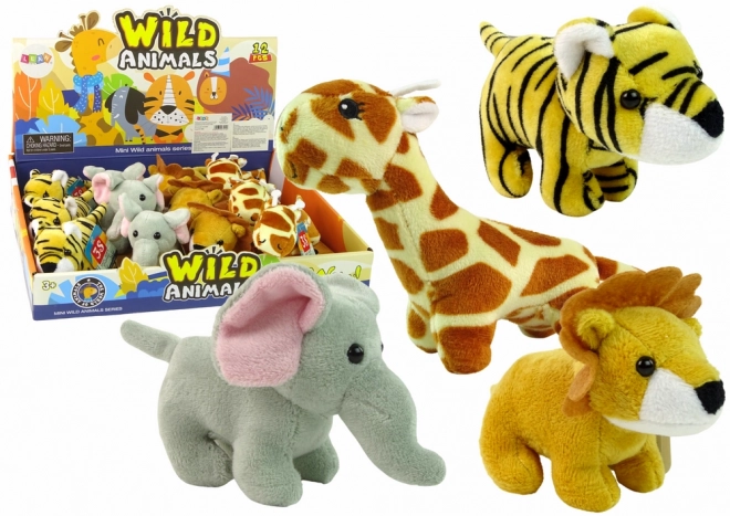 Mini plyšová zvířátka Safari, 4 modely