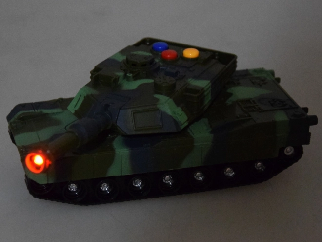 Vojenský tank s efekty světel a zvuku