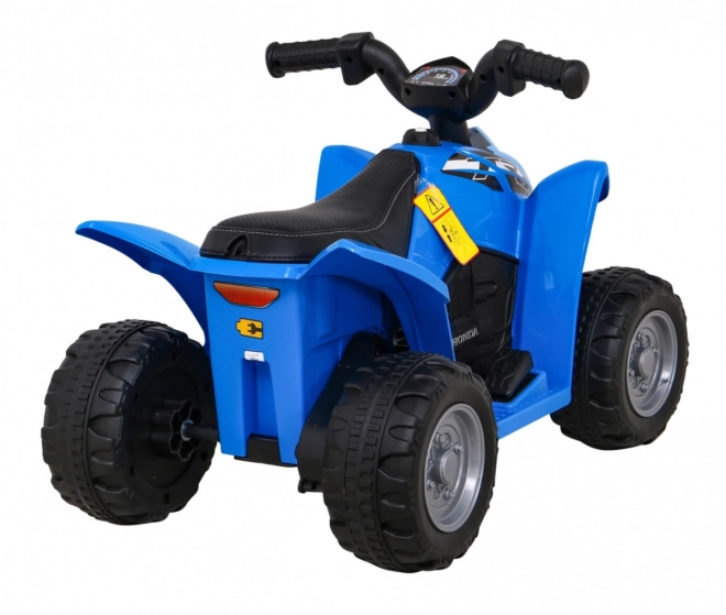 Čtyřkolka Honda 250X TRX s baterií + klakson + LED + eko kůže – Modrá