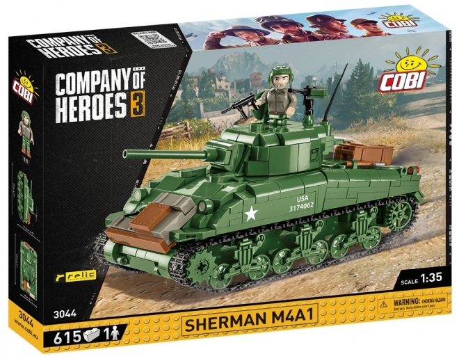 COBI 3044 COH Sherman M4A1, 1:35, 615 k, 1 f